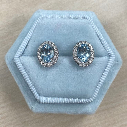 Celeste Aquamarine Studs