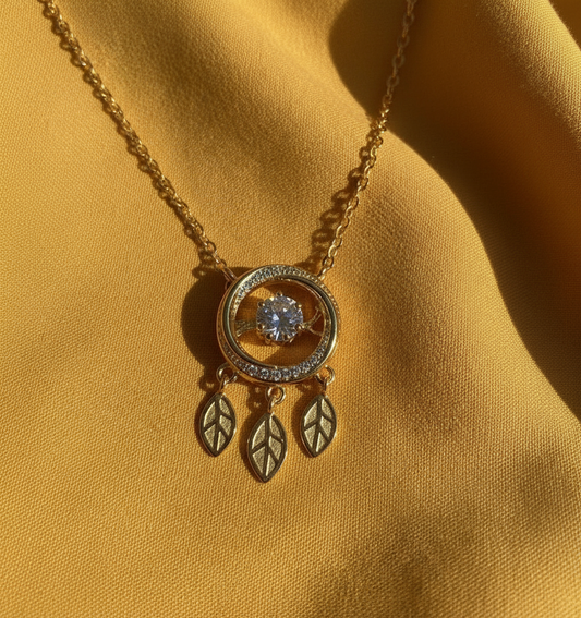 Golden Halo Dreamcatcher Pendant