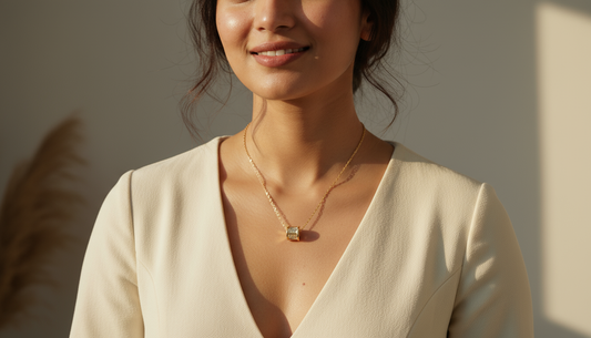 Luxe Baguette Barrel Necklace