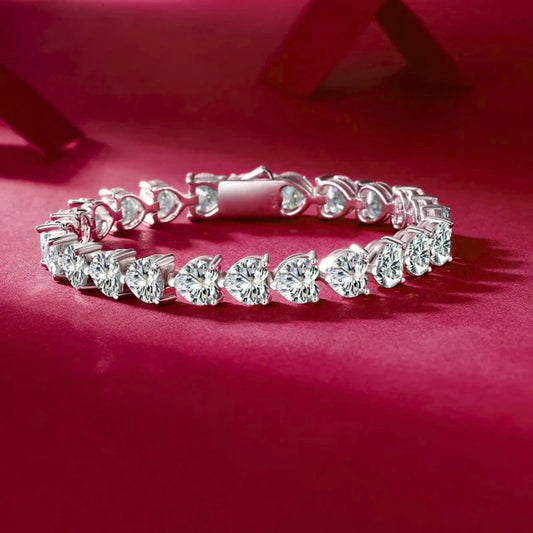 Heart Cut American Diamond Bracelet