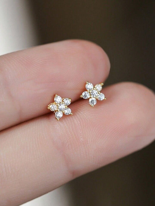 Diamond Daisy Studs