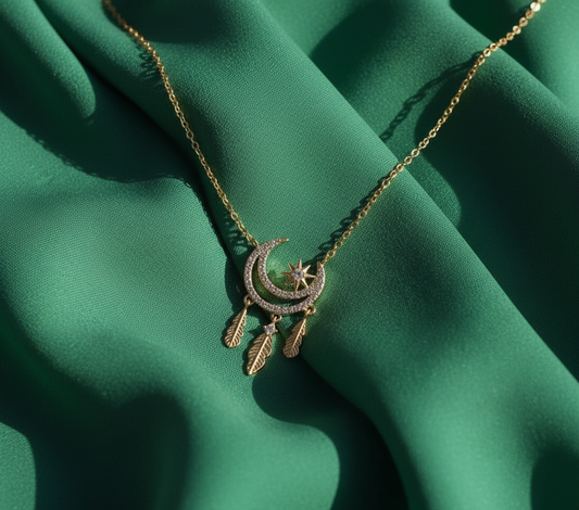 Celestial Dream Crescent Necklace