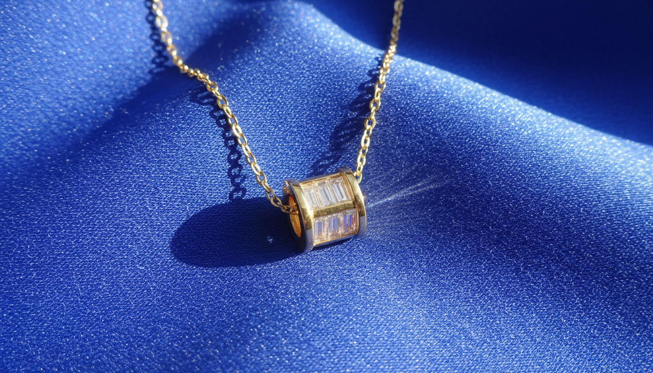 Luxe Baguette Barrel Necklace