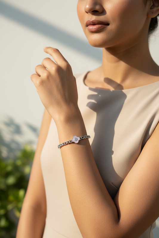 Moonshine Clover Cuff Bracelet