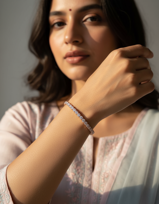 Rose Gold Tennis Bracelet