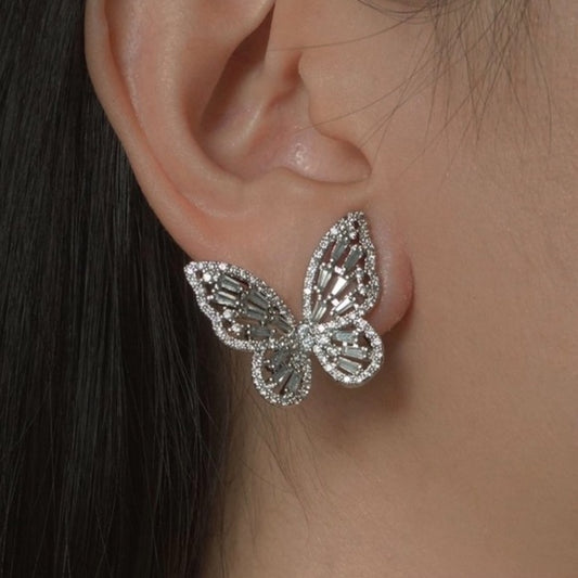 Crystal Butterfly Studs