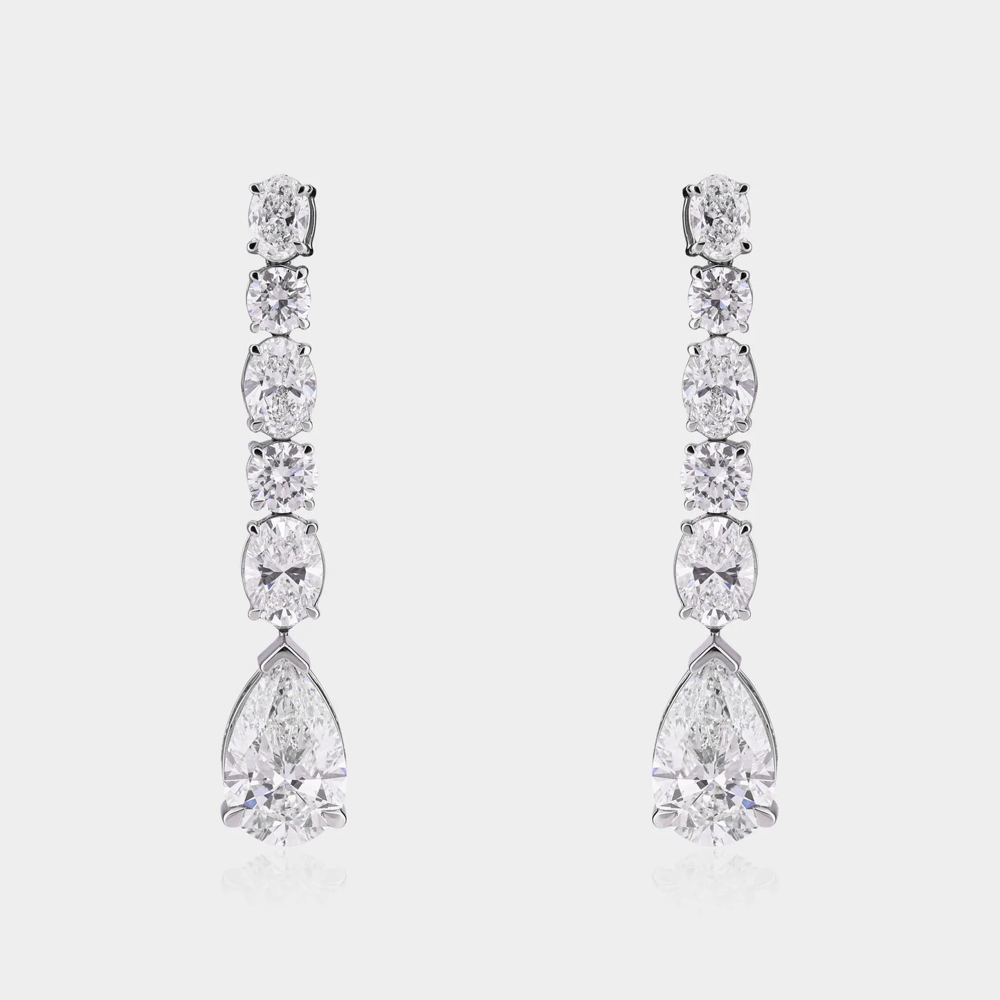 Radiant Cascade Diamond & Pear Drop Set