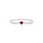 Heart Center Tennis Bracelet