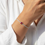 Heart Center Tennis Bracelet