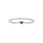 Heart Center Tennis Bracelet