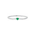 Heart Center Tennis Bracelet