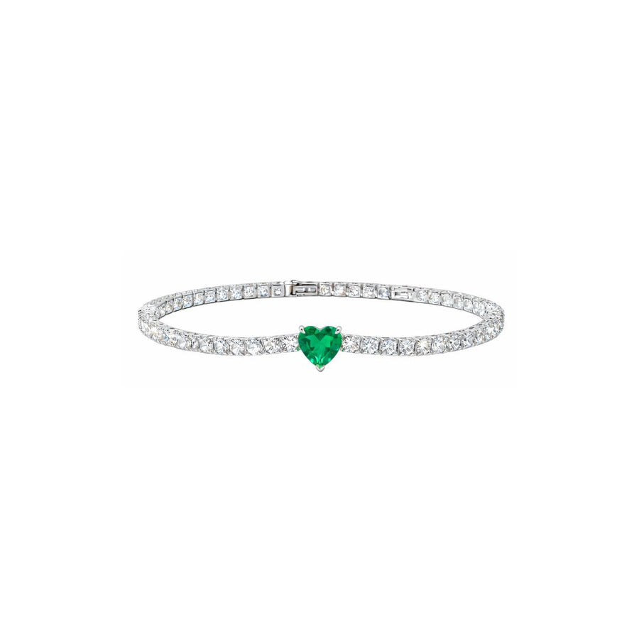 Heart Center Tennis Bracelet