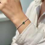 Heart Center Tennis Bracelet