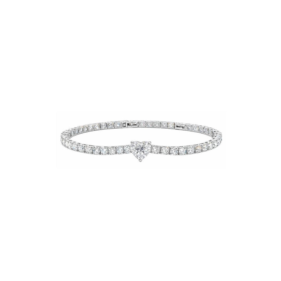 Heart Center Tennis Bracelet
