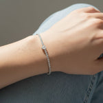 Heart Center Tennis Bracelet