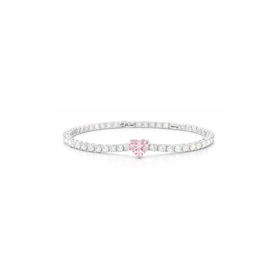 Heart Center Tennis Bracelet