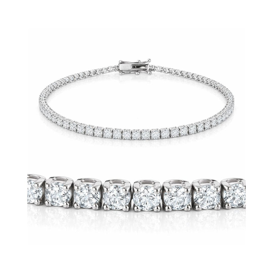 Silver Zircon Tennis Bracelet Mini Match