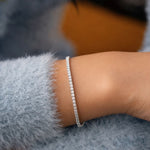 Silver Zircon Tennis Bracelet Mini Match