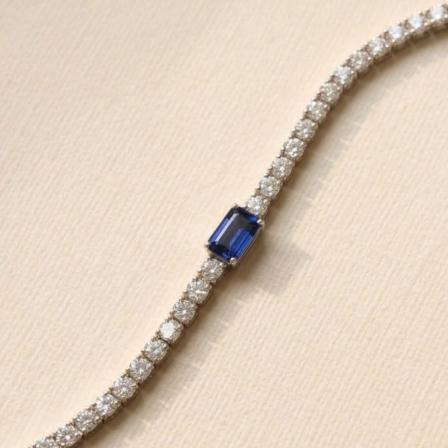 Emerald Centre Stone Tennis Bracelet