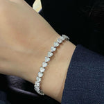 Heart Cut American Diamond Bracelet