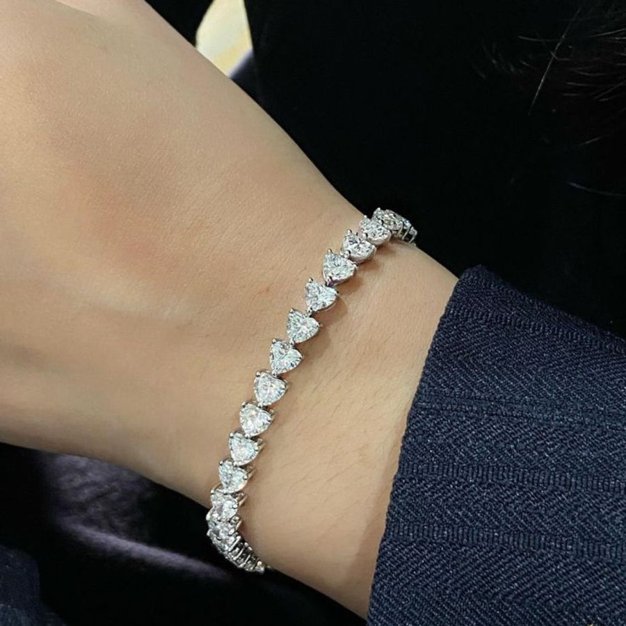 Heart Cut American Diamond Bracelet