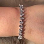 Heart Cut American Diamond Bracelet