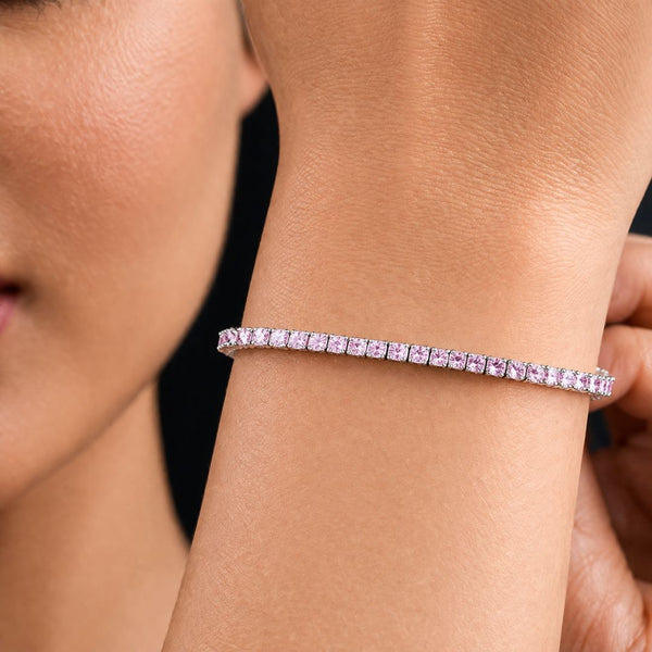 Delicate Pink Tennis Bracelet