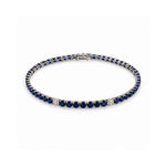 Blue Tennis bracelet with White Accents