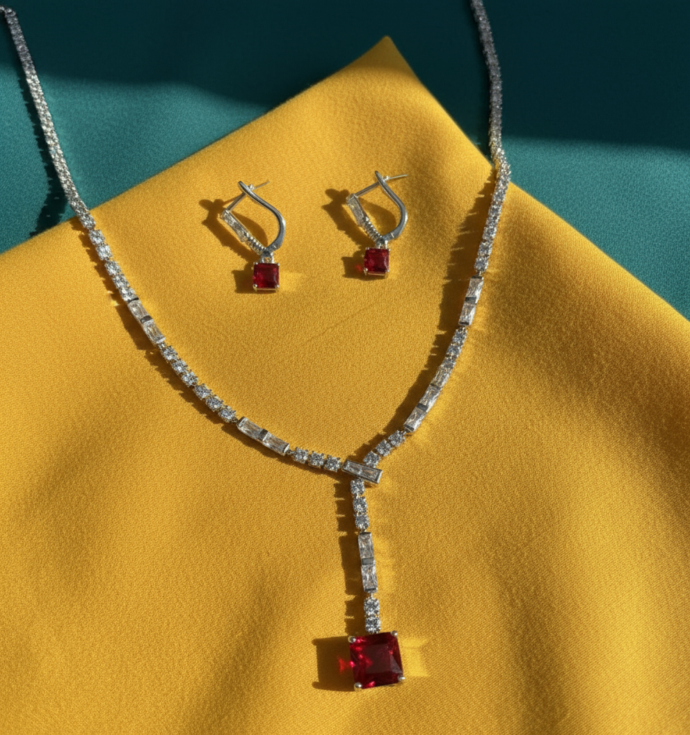 Prism Elegance Necklace & Earrings Set