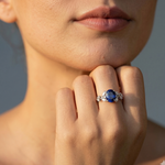 Leaf Vine Gemstone Ring
