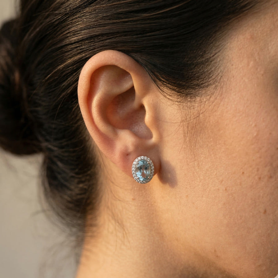 Celeste Aquamarine Studs