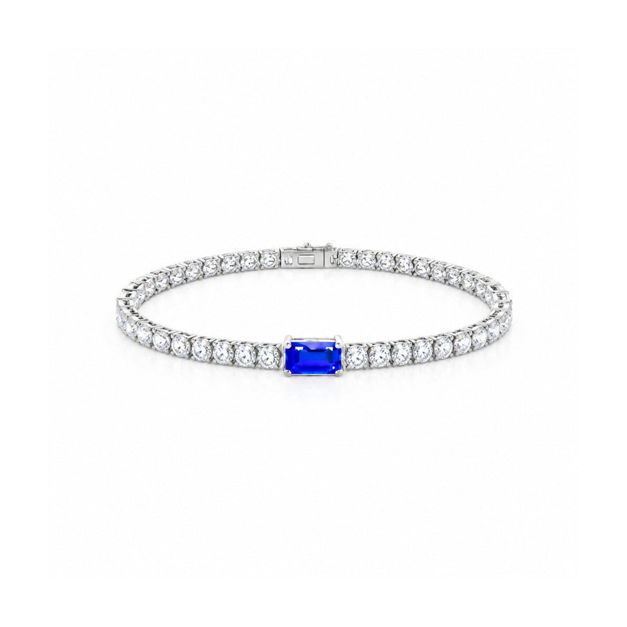 Emerald Centre Stone Tennis Bracelet