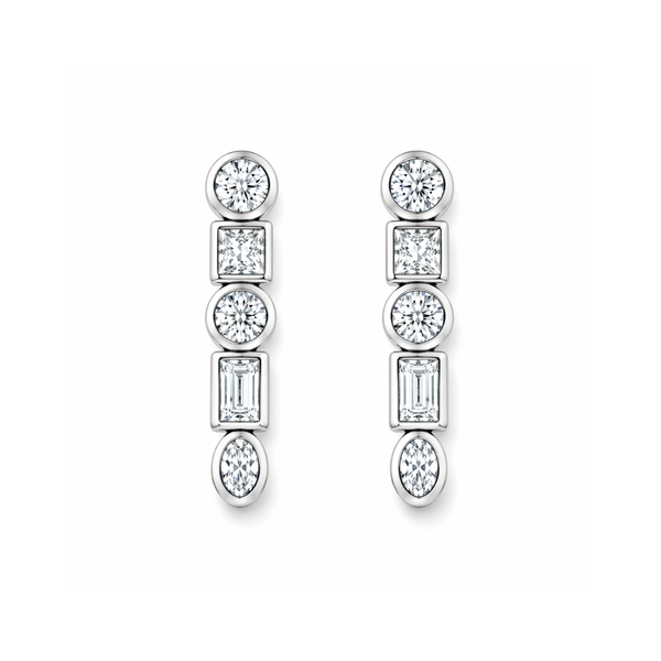 Mix Stone Climber Earrings