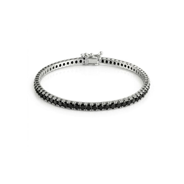 Unisex Black Zircon Tennis Bracelet