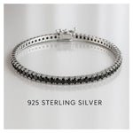 Unisex Black Zircon Tennis Bracelet