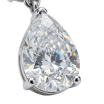 Pear Drop Silver Danglers