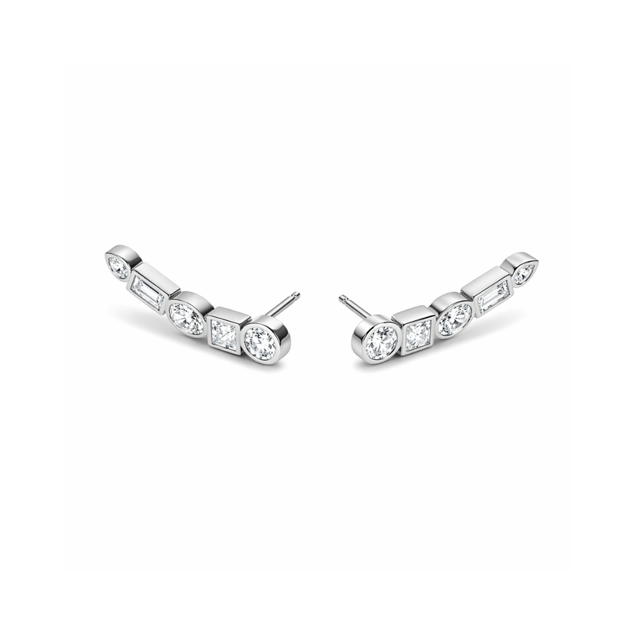 Mix Stone Climber Earrings
