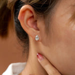 Classic Pear Solitaire Studs