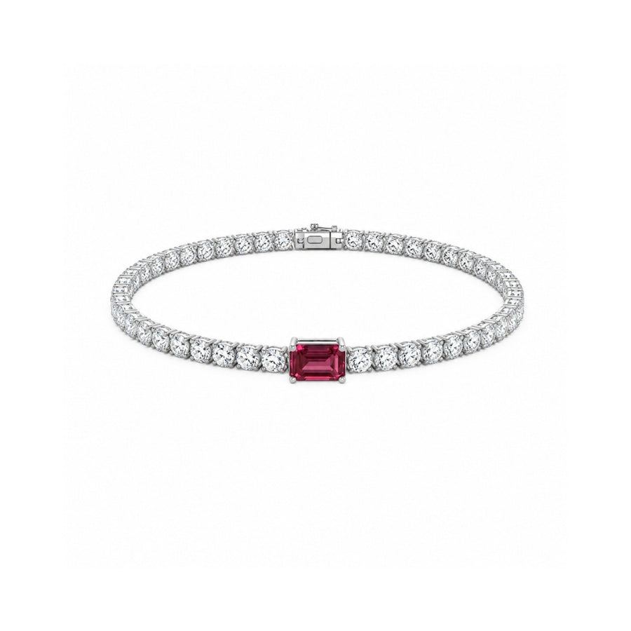 Emerald Centre Stone Tennis Bracelet