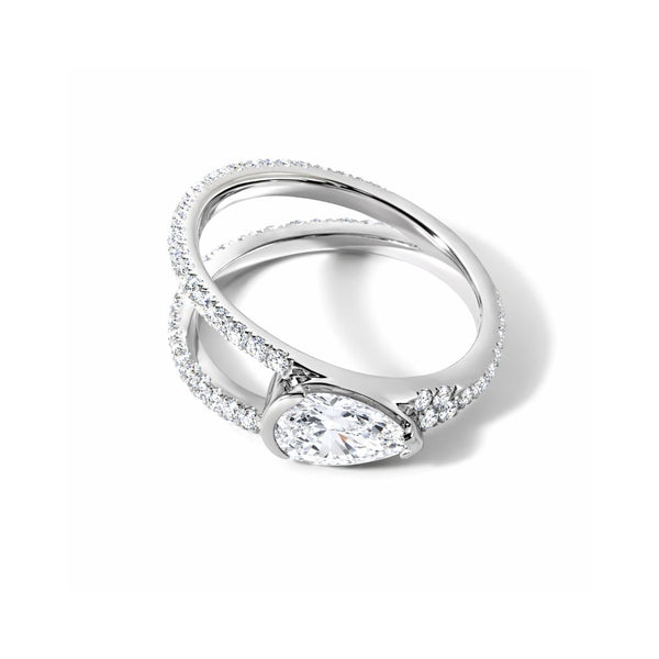 The Pear Pavé Ring