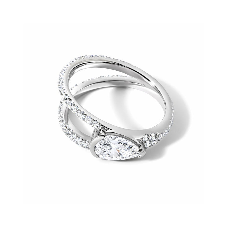 The Pear Pavé Ring