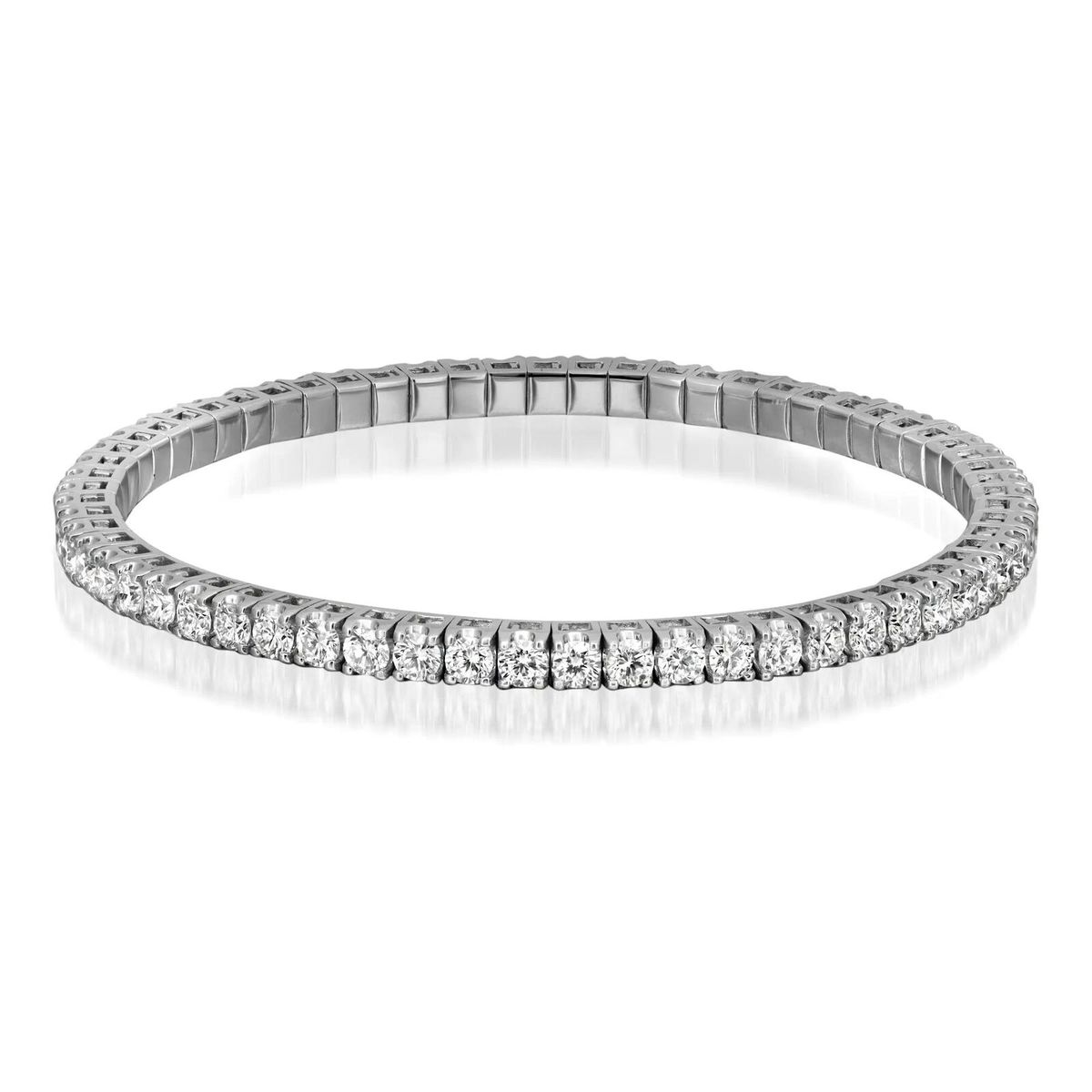 Silver Elastic Tennis Bracelet