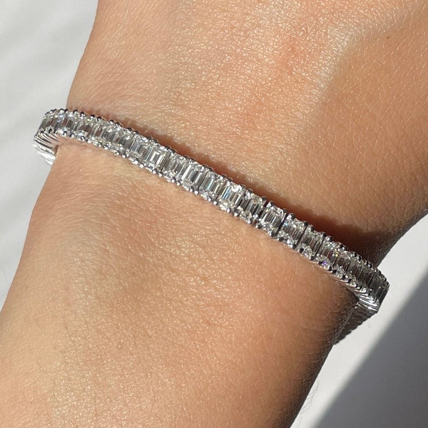 Emerald Cut Tennis Bracelet Mini Match