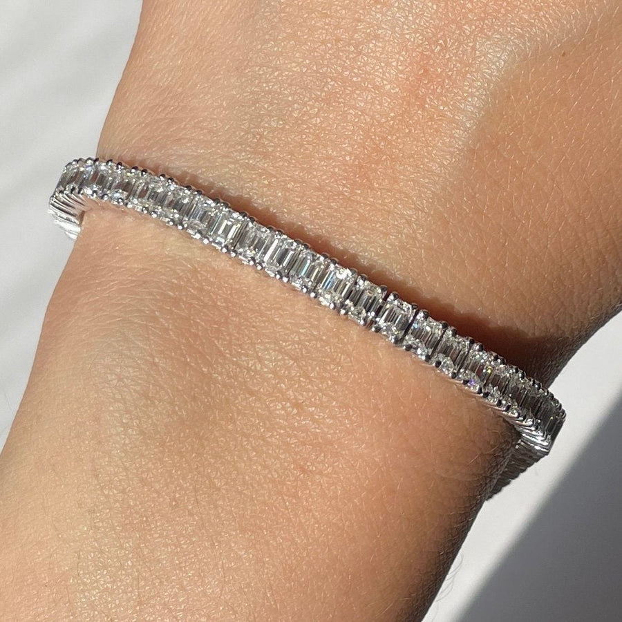 Emerald Cut Tennis Bracelet Mini Match