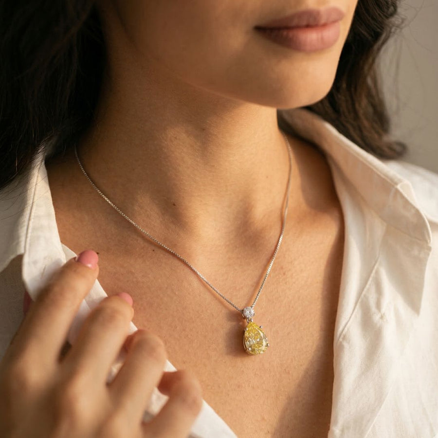 Elegant Pear Gemstone Pendant