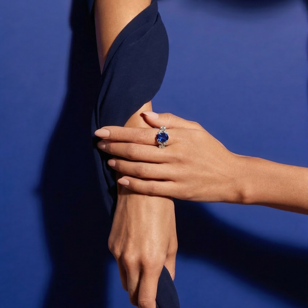 Leaf Vine Gemstone Ring