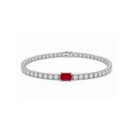 Emerald Centre Stone Tennis Bracelet