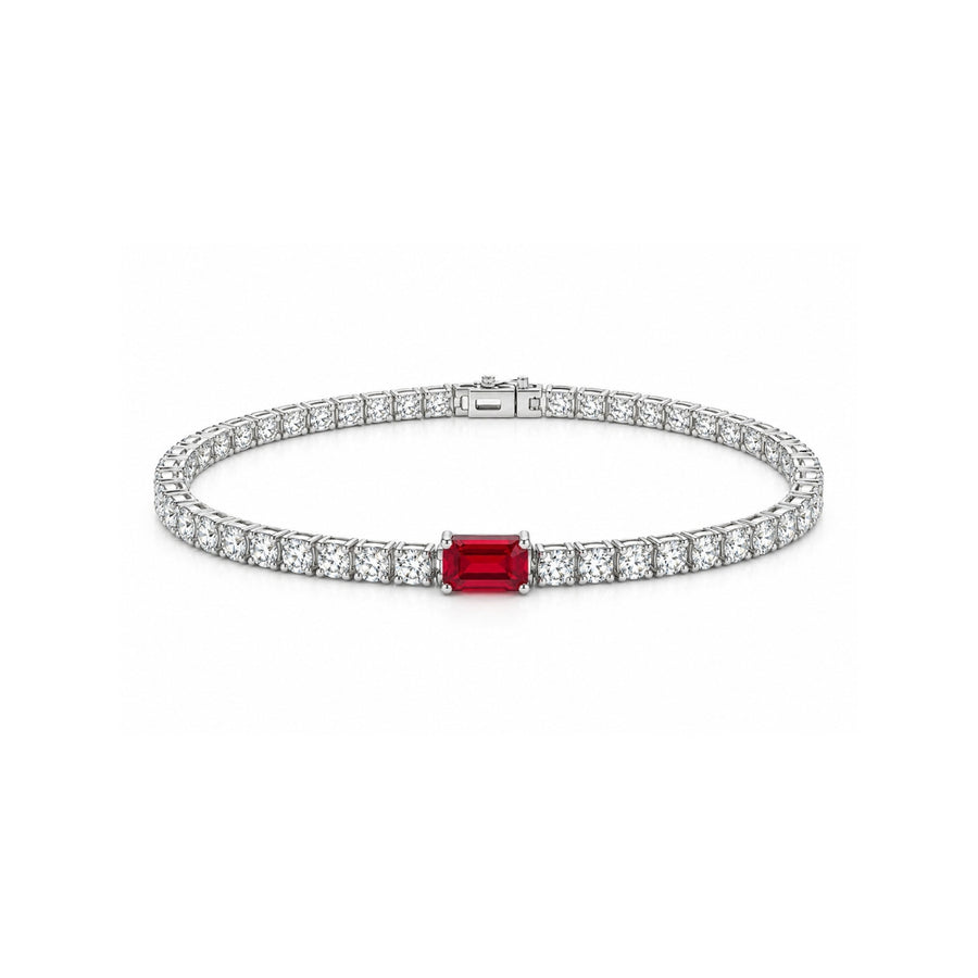 Emerald Centre Stone Tennis Bracelet