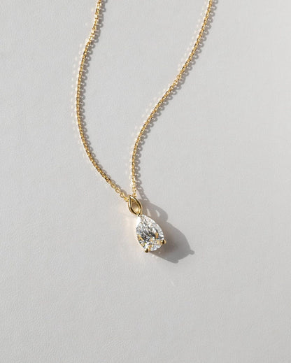 Solitaire Moissanite Neckpiece - 18kt Gold Plated