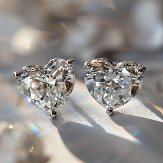Eternal Heart Solitaire Studs